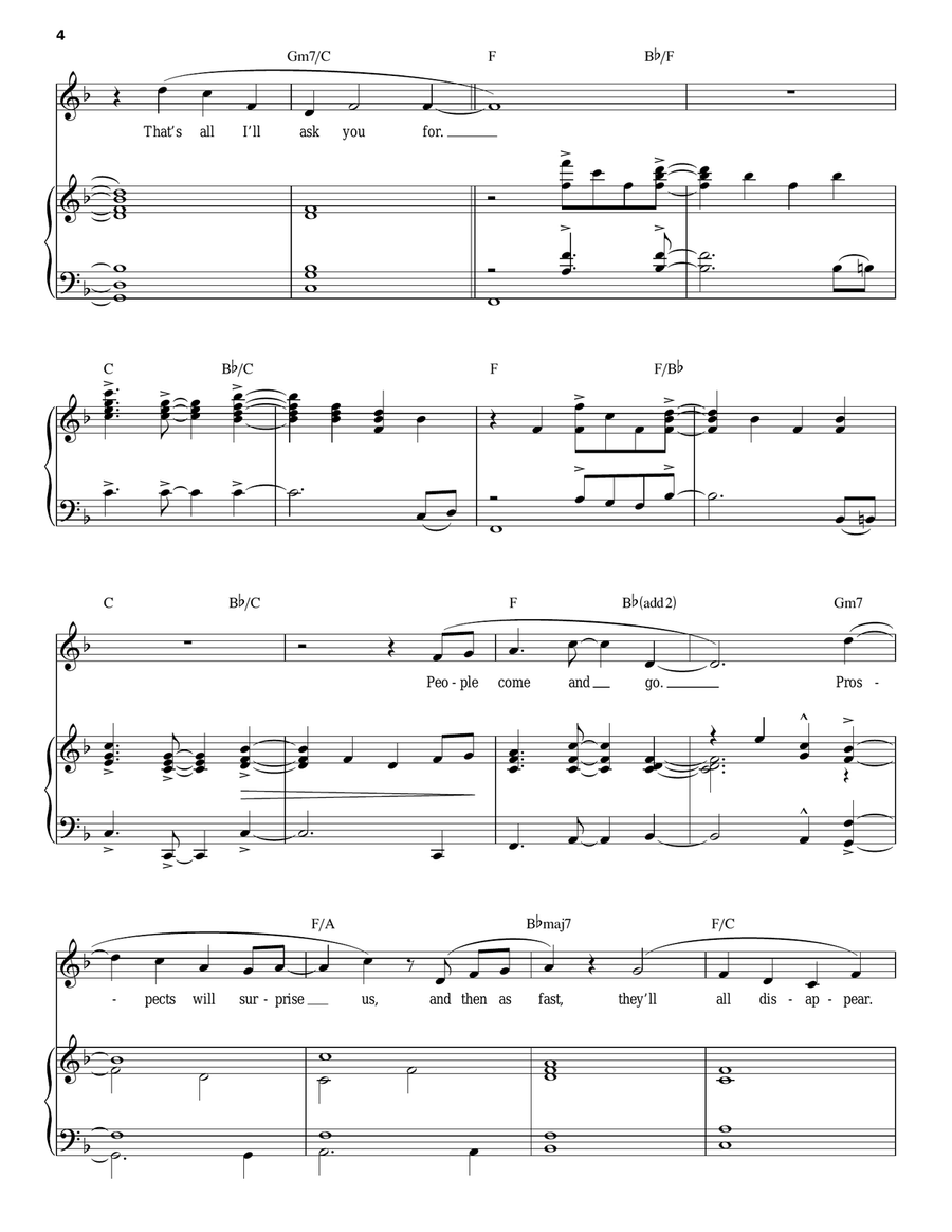 One Day More Piano, Vocal scores gallery preview page 4