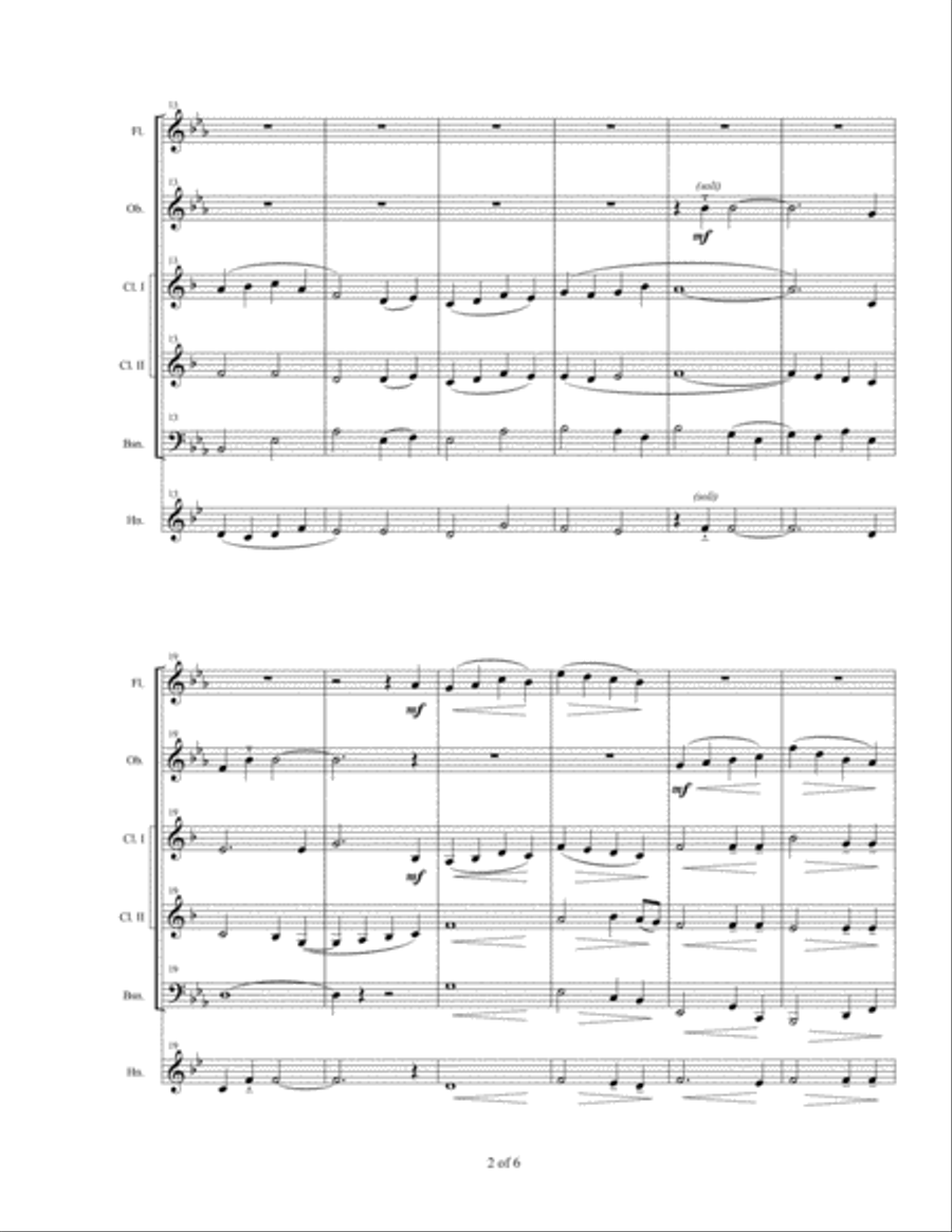 Here We Come (Woodwind Sextet) Small Ensemble scores gallery preview page 2