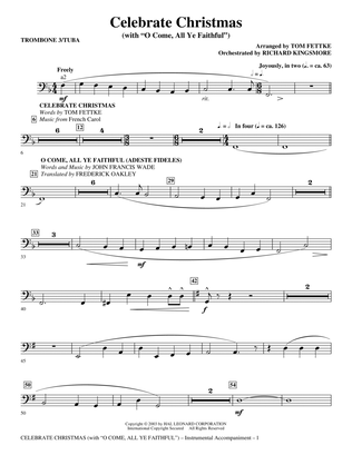 Celebrate Christmas (with O Come, All Ye Faithful) - Trombone 3/Tuba