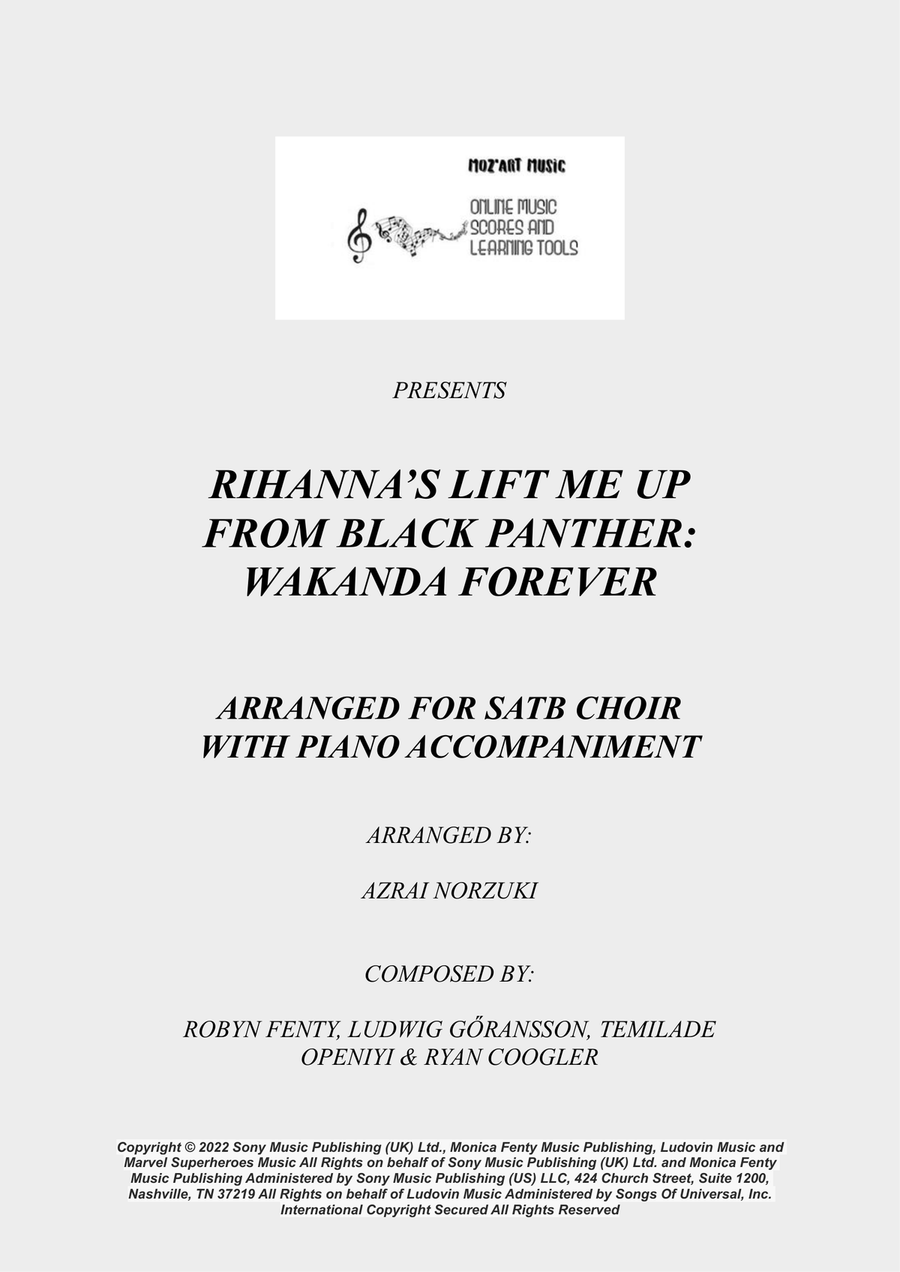 Lift Me Up Lift Me Up 4-Part scores gallery preview page 1