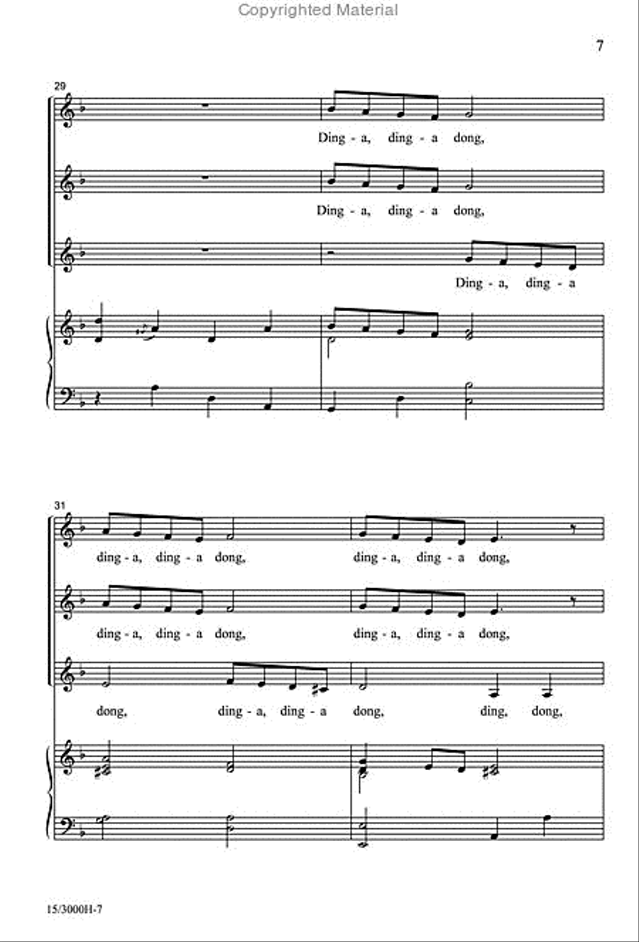 Sing Ding-a Ding-a Dong SSA scores gallery preview page 7