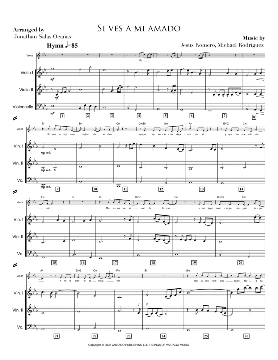 Si Ves A Mi Amado Voice scores gallery preview page 1