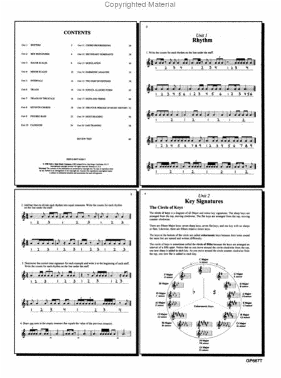 Fundamentals Of Piano Theory, Level 7 - Answer Book Piano Method scores gallery preview page 2