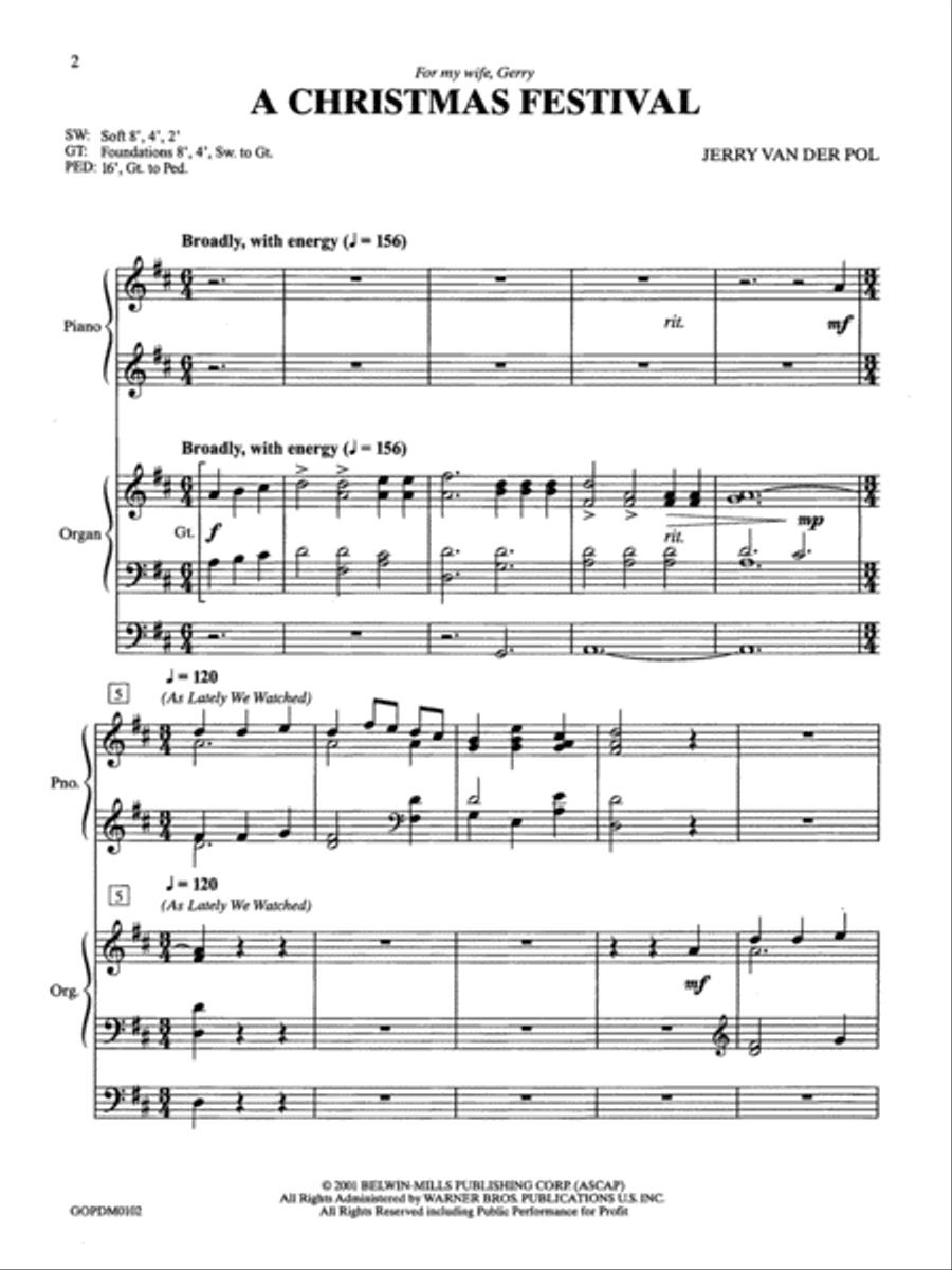 A Christmas Festival A Christmas Festival Organ scores gallery preview page 2