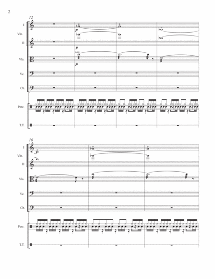 Moon for String Orchestra and Percussion Chamber Orchestra scores gallery preview page 4