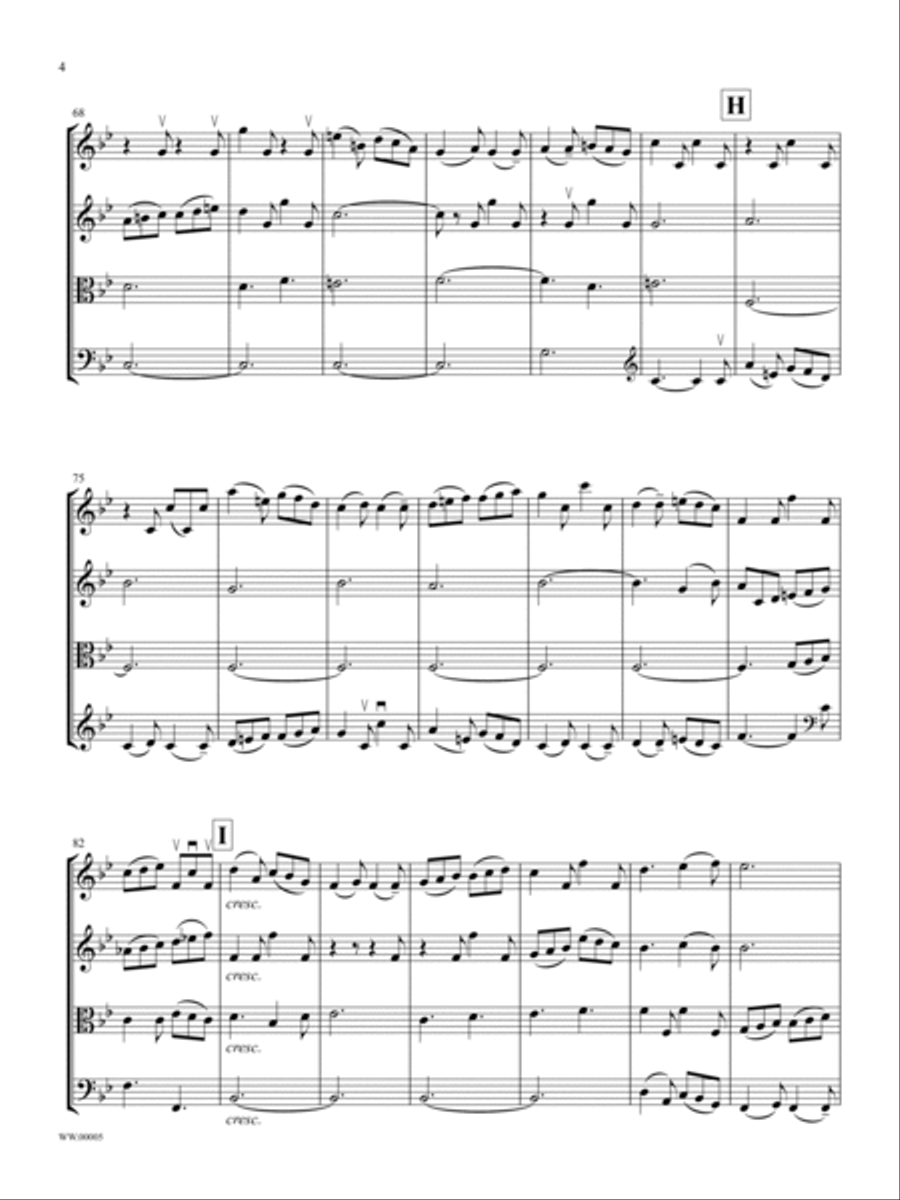 It Came Upon a Midnight Clear String Quartet scores gallery preview page 4