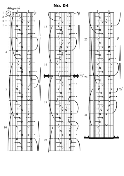 Number 1-20 from "100 Erholungen/Recreations" by Carl Czerny - KlavarScore notation