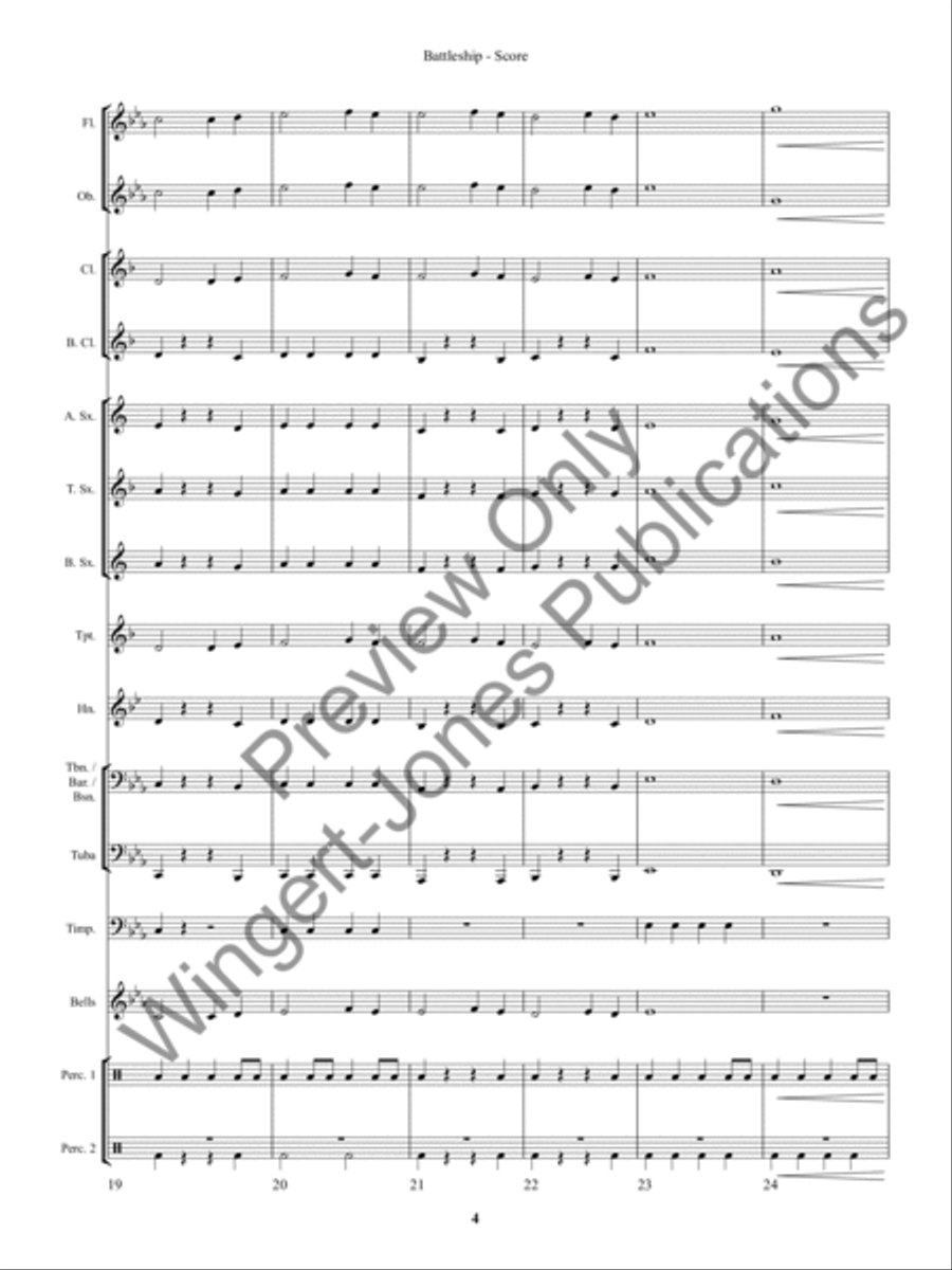Battleship (Score) Concert Band scores gallery preview page 7