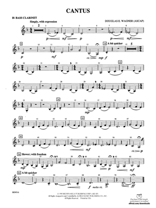 Cantus: B-flat Bass Clarinet