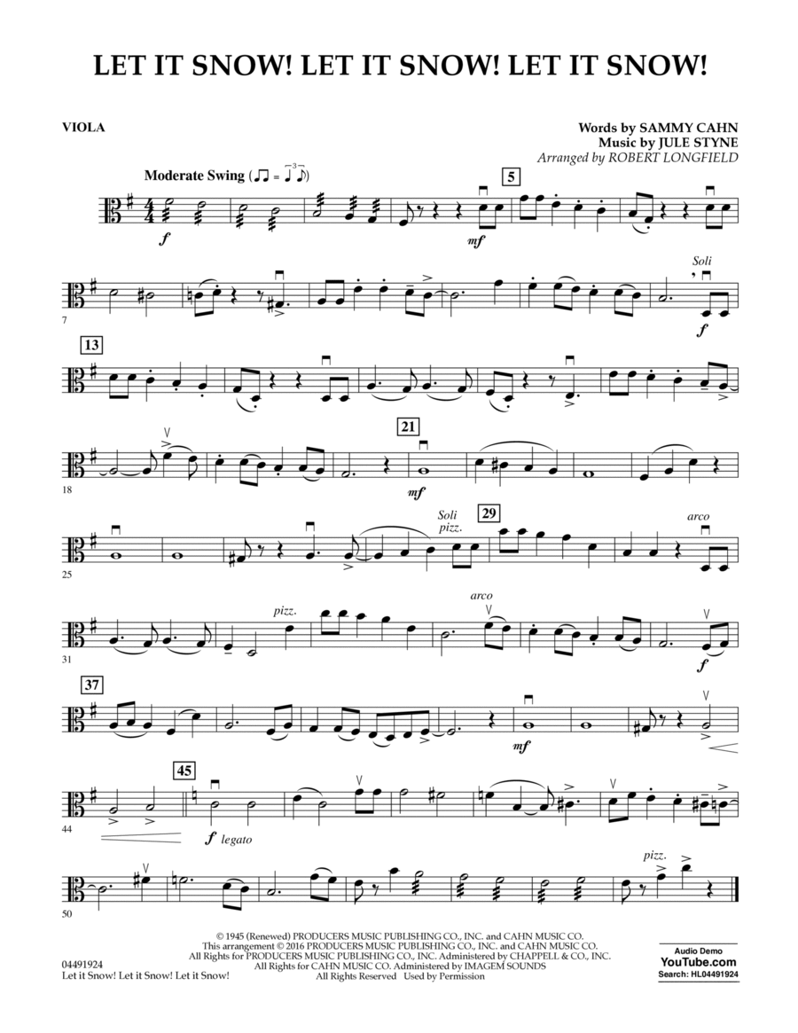 Let It Snow! Let It Snow! Let It Snow! - Viola Viola scores gallery preview page 1