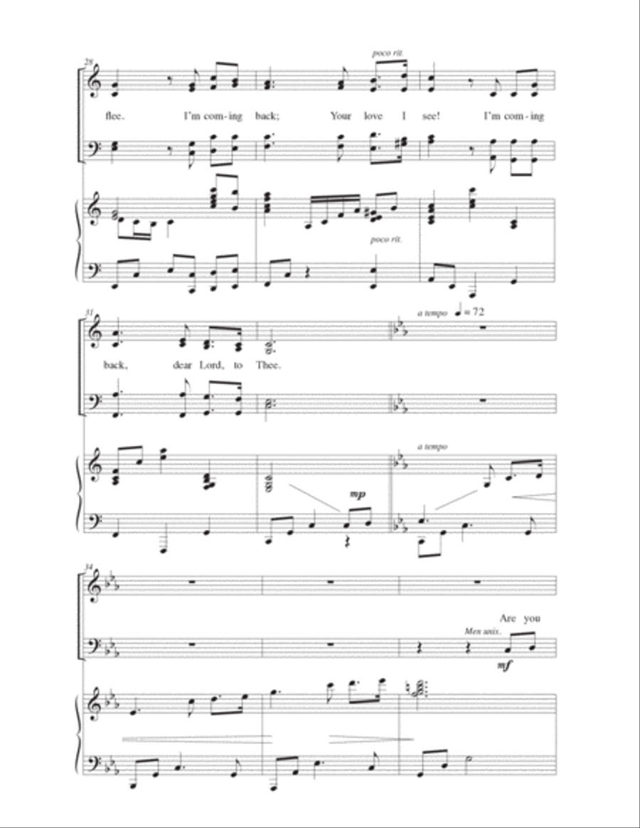 I'm Coming Back 4-Part scores gallery preview page 4
