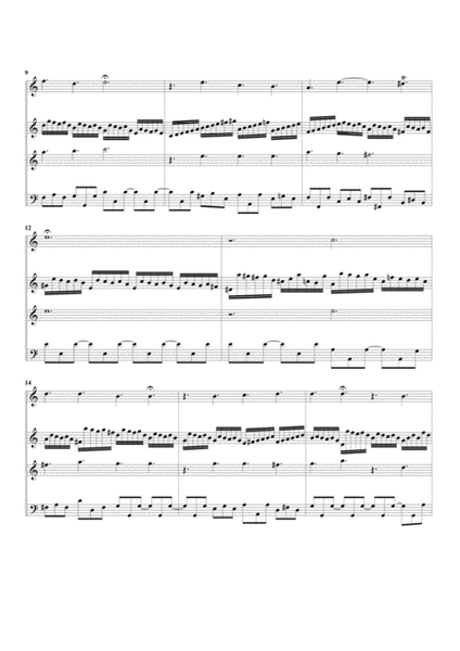Herr Gott, nun schleuss den Himmel auf, BWV 617 from Orgelbuechlein (arrangement for 4 recorders)