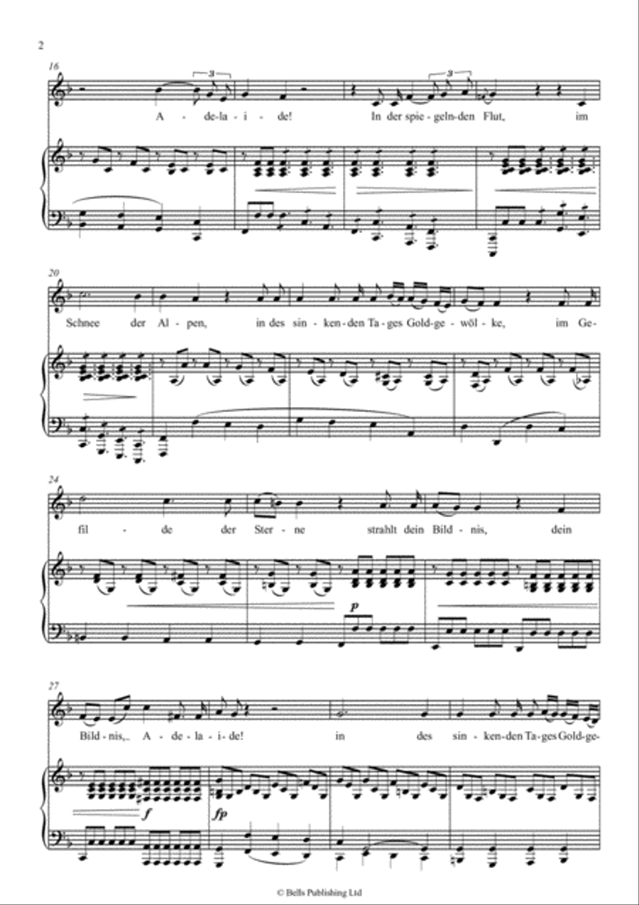 Adelaide, Op. 46 (F Major) Voice Solo scores gallery preview page 2