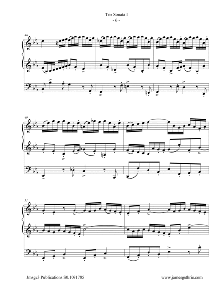 BACH: Trio Sonata No. 1 BWV 525 for Violin Duo & Cello image number null