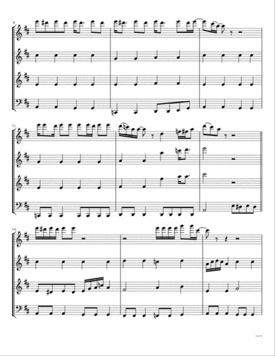 I Am The Walrus Woodwind Quartet scores gallery preview page 3