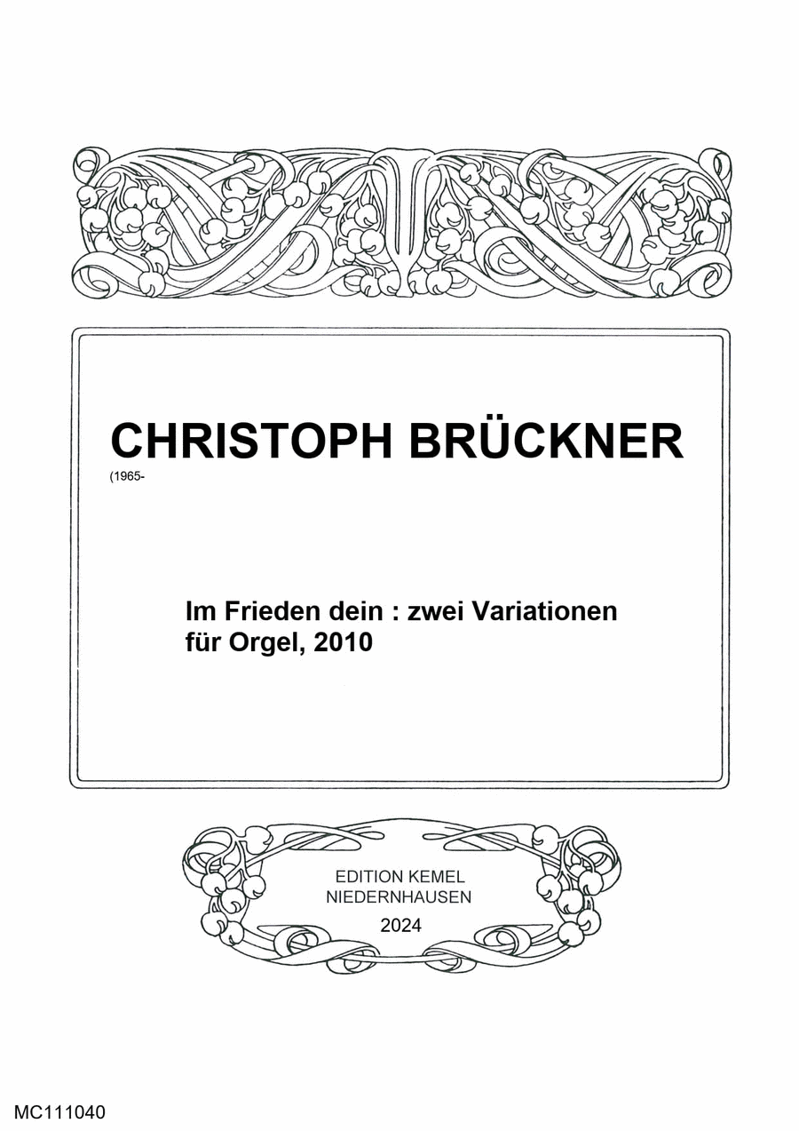 Im Frieden dein Piano scores gallery preview page 1