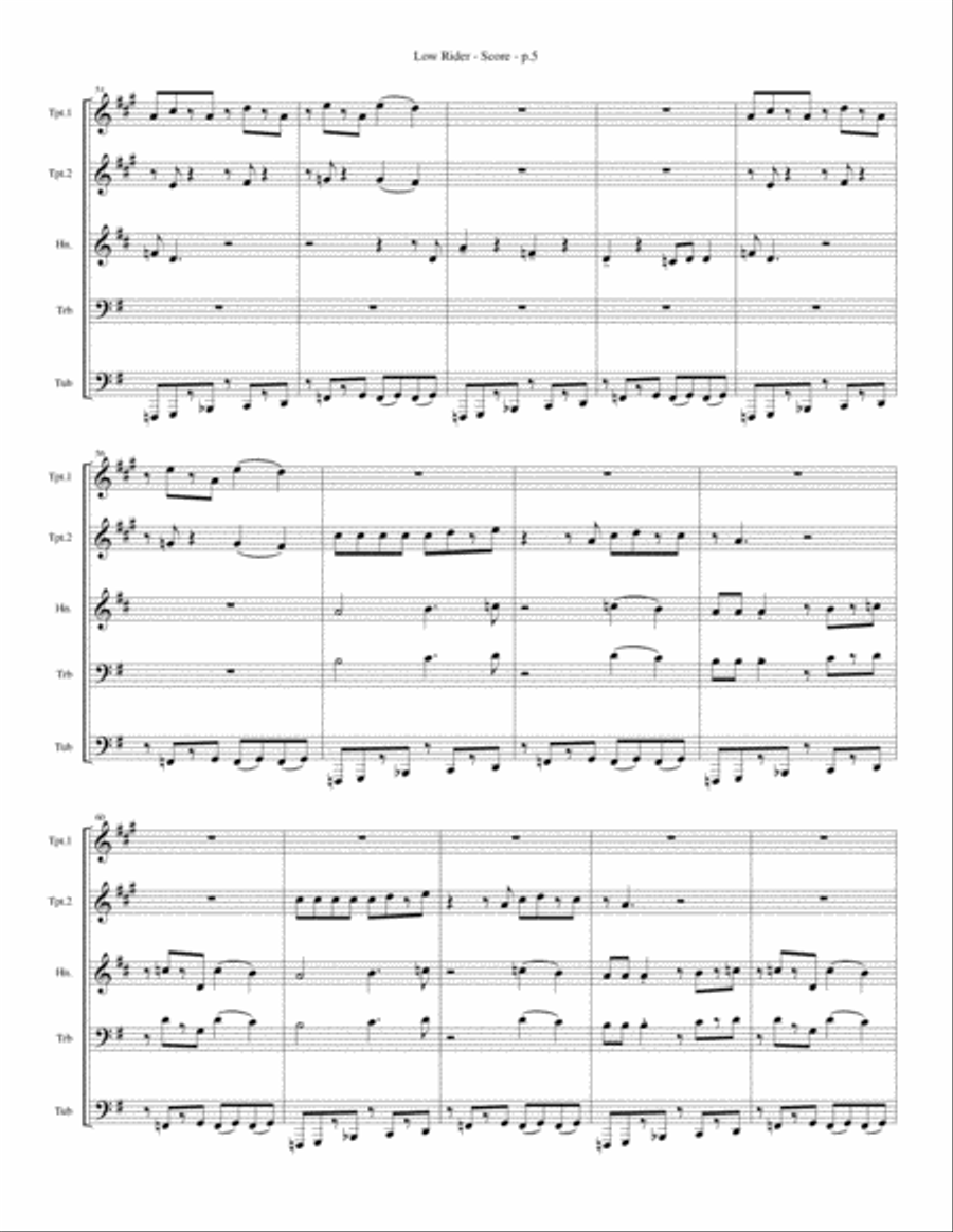 Low Rider Brass Ensemble scores gallery preview page 5
