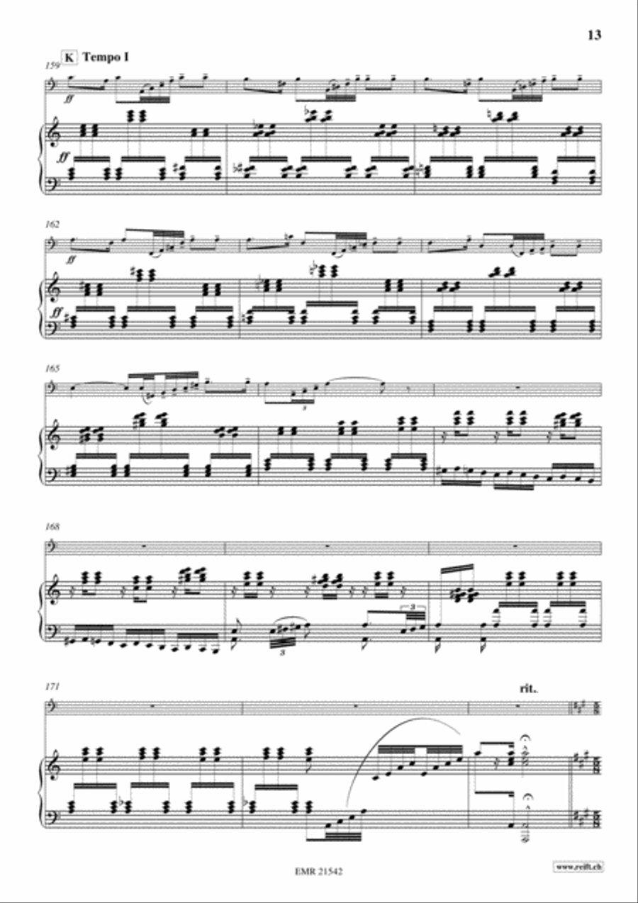 Concerto No. 10 Bass Recorder scores gallery preview page 13