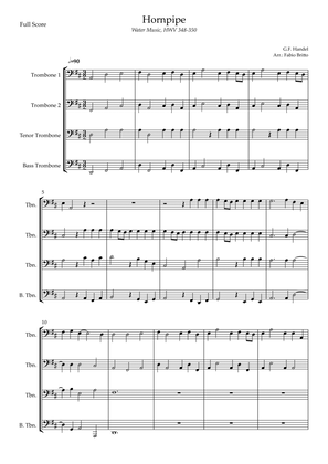 Hornpipe (G.F. Handel HWV 348-350) for Trombone Quartet