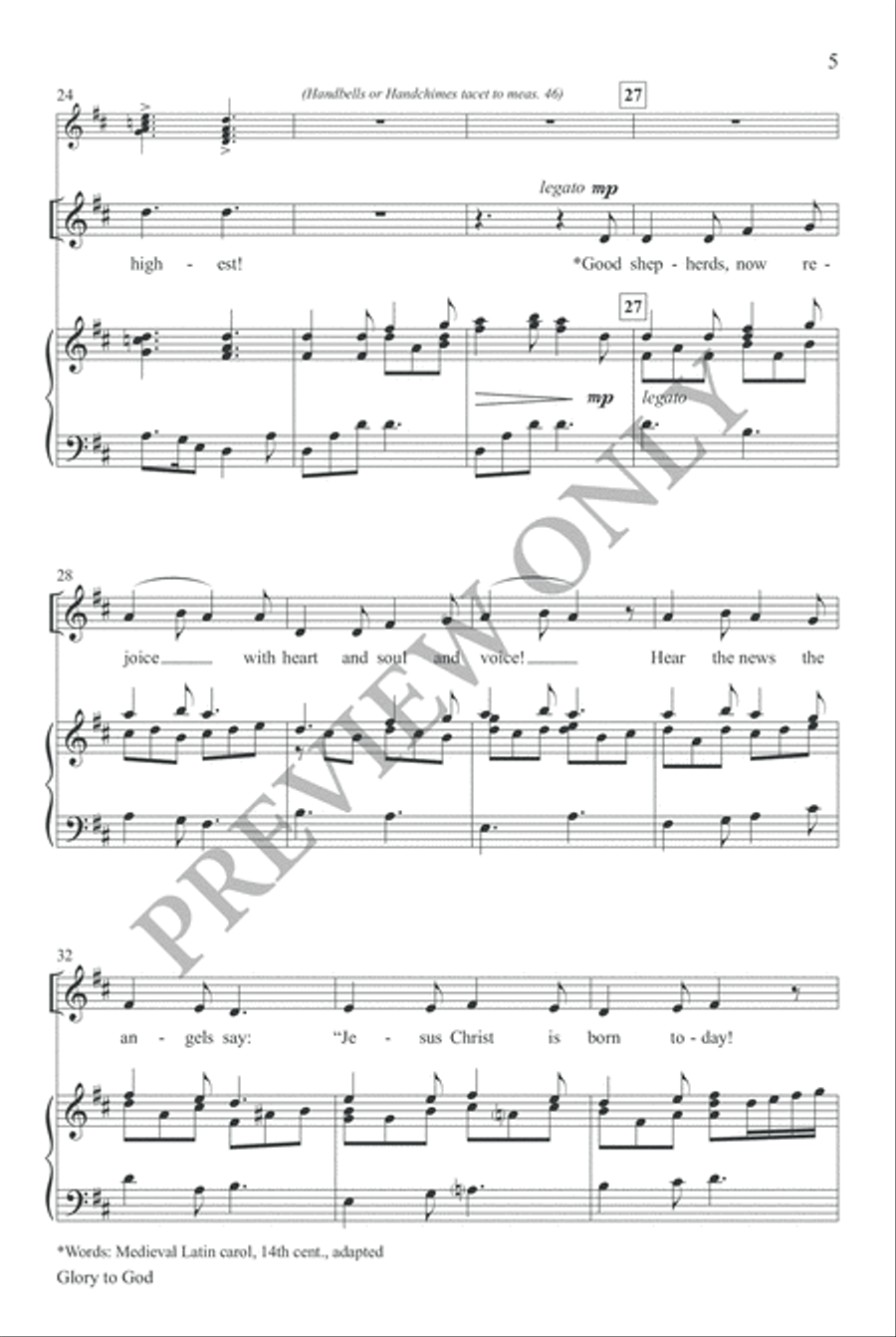 Glory to God Glory to God Unison Choir scores gallery preview page 4