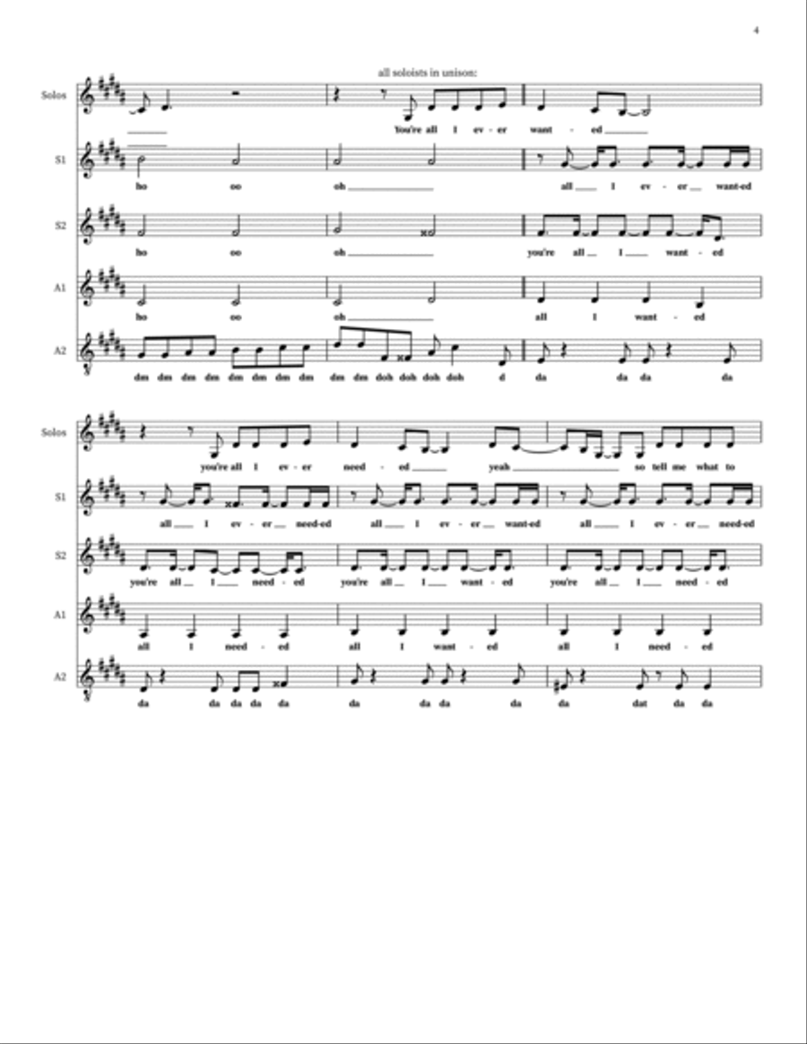 I Want You Back 4-Part scores gallery preview page 4