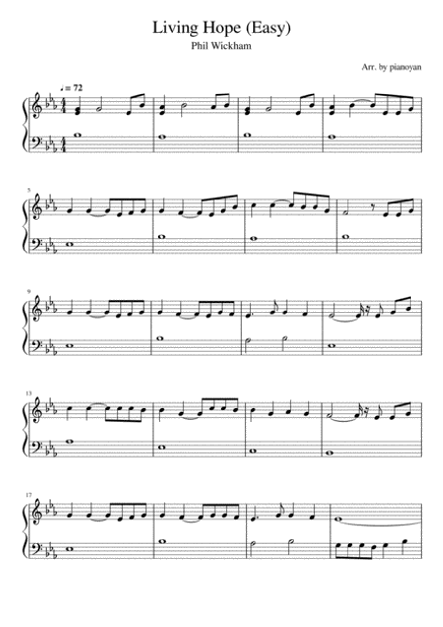 Living Hope Piano Solo scores gallery preview page 1