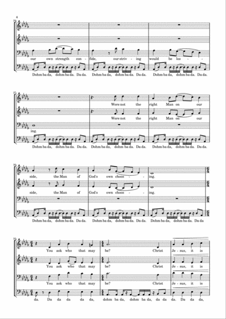 A Mighty Fortress Is Our God 4-Part scores gallery preview page 4