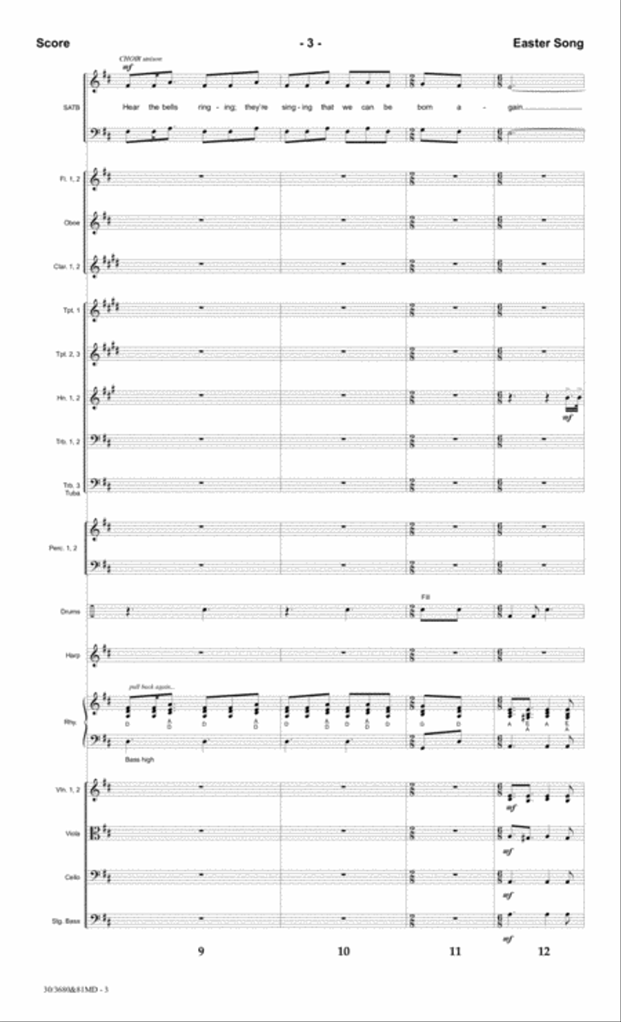 Songs of the Cross - Orchestral Score and Parts Choir scores gallery preview page 5