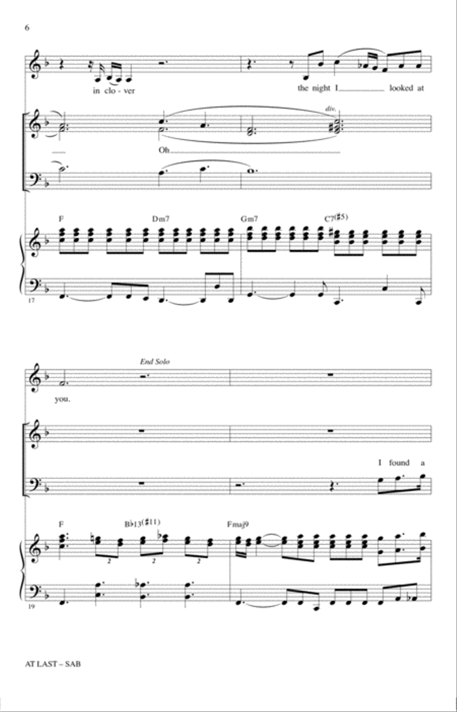 At Last (arr. Mac Huff) 3-Part scores gallery preview page 5