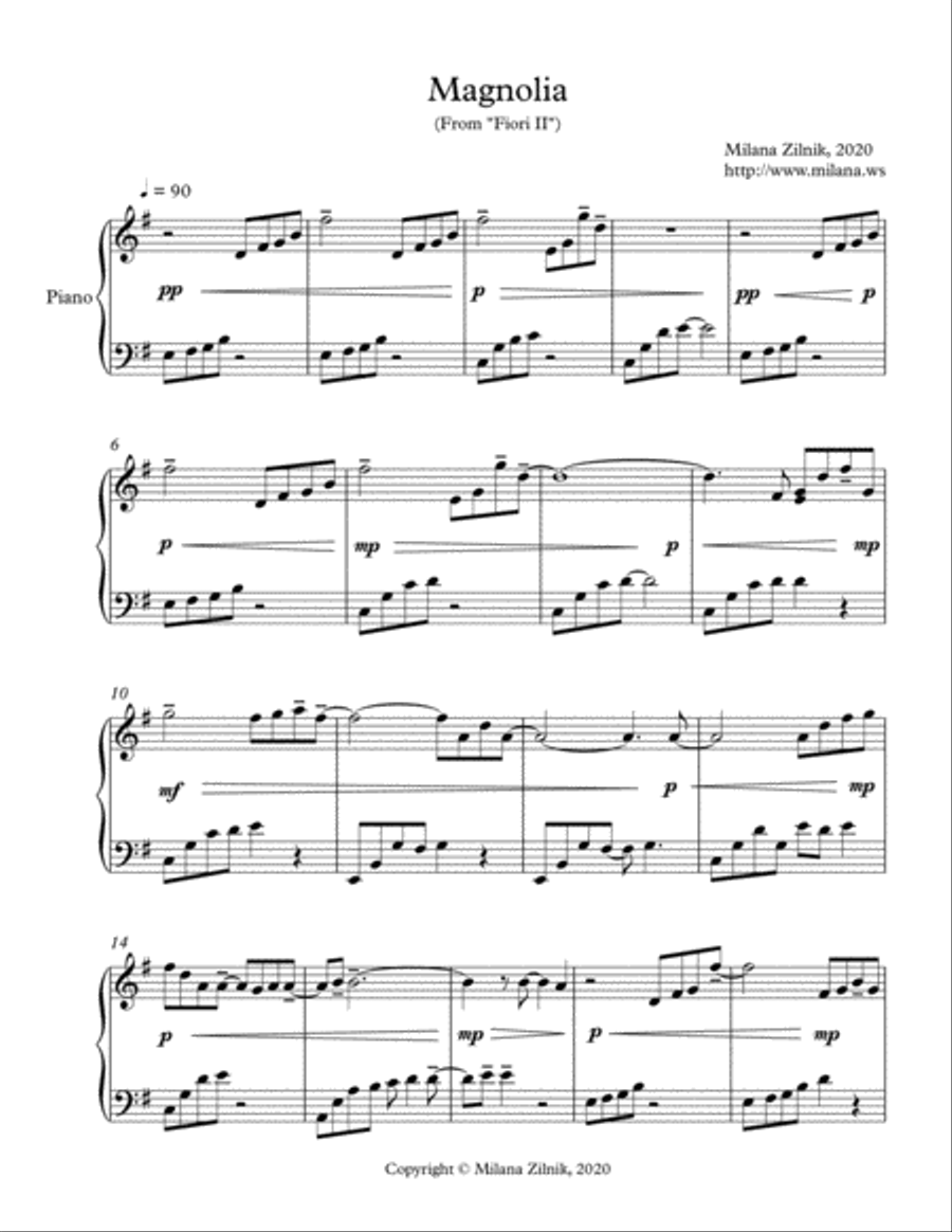 Magnolia Piano Method scores gallery preview page 1