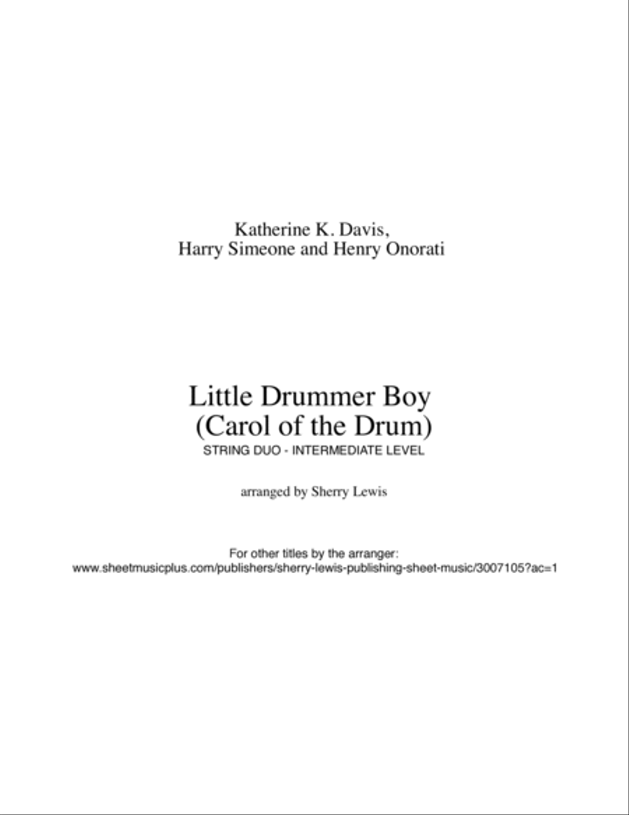 The Little Drummer Boy Cello scores gallery preview page 2