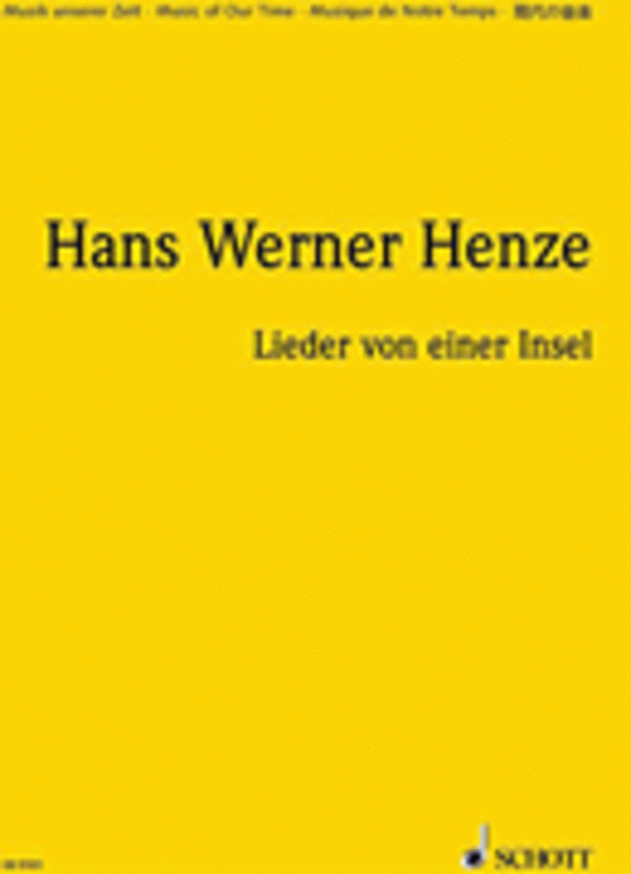 Henze Hw Lieder Von Einer Insel (ep) School and Community scores gallery preview page 1