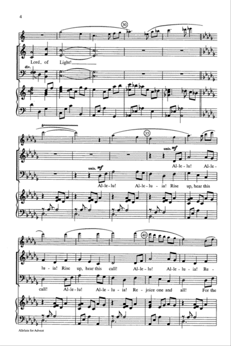 Alleluia for Advent 4-Part scores gallery preview page 4