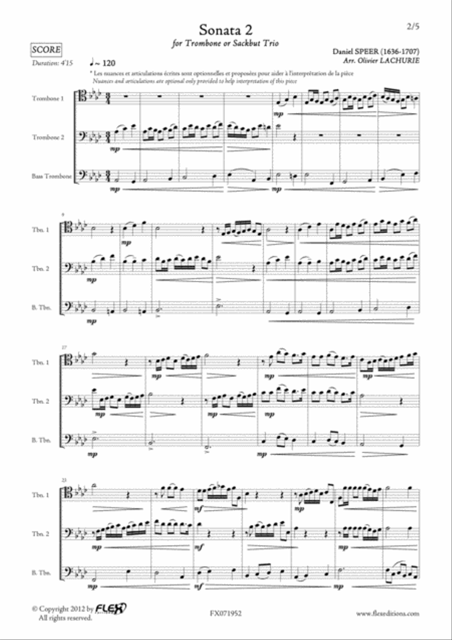 Sonata 2 Trombone scores gallery preview page 2