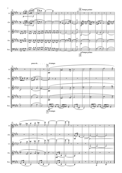 Dubois: Deuxième Suite pour Instruments à vent (2nd Suite-Winds) II.Chanson Lesbienne - wind quintet image number null