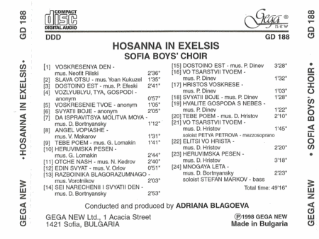 Hosanna In Exelsis