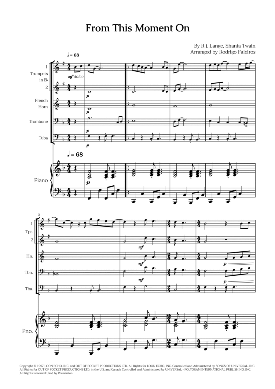 From This Moment On Trombone scores gallery preview page 1