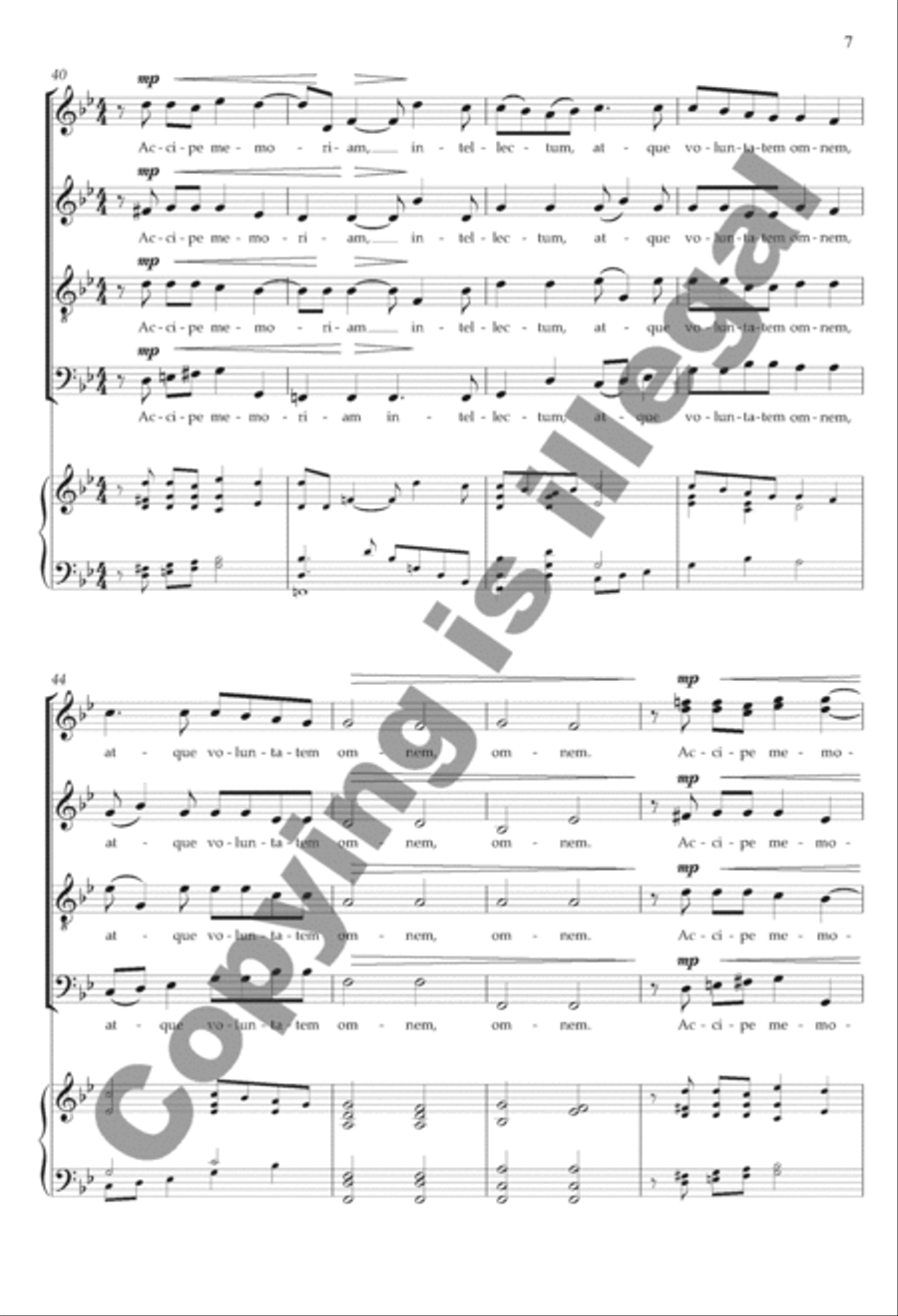 Suscipe, Domine 4-Part scores gallery preview page 6