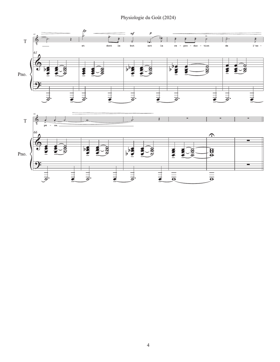 Physiologie du Goût (2024) Chamber Music scores gallery preview page 4