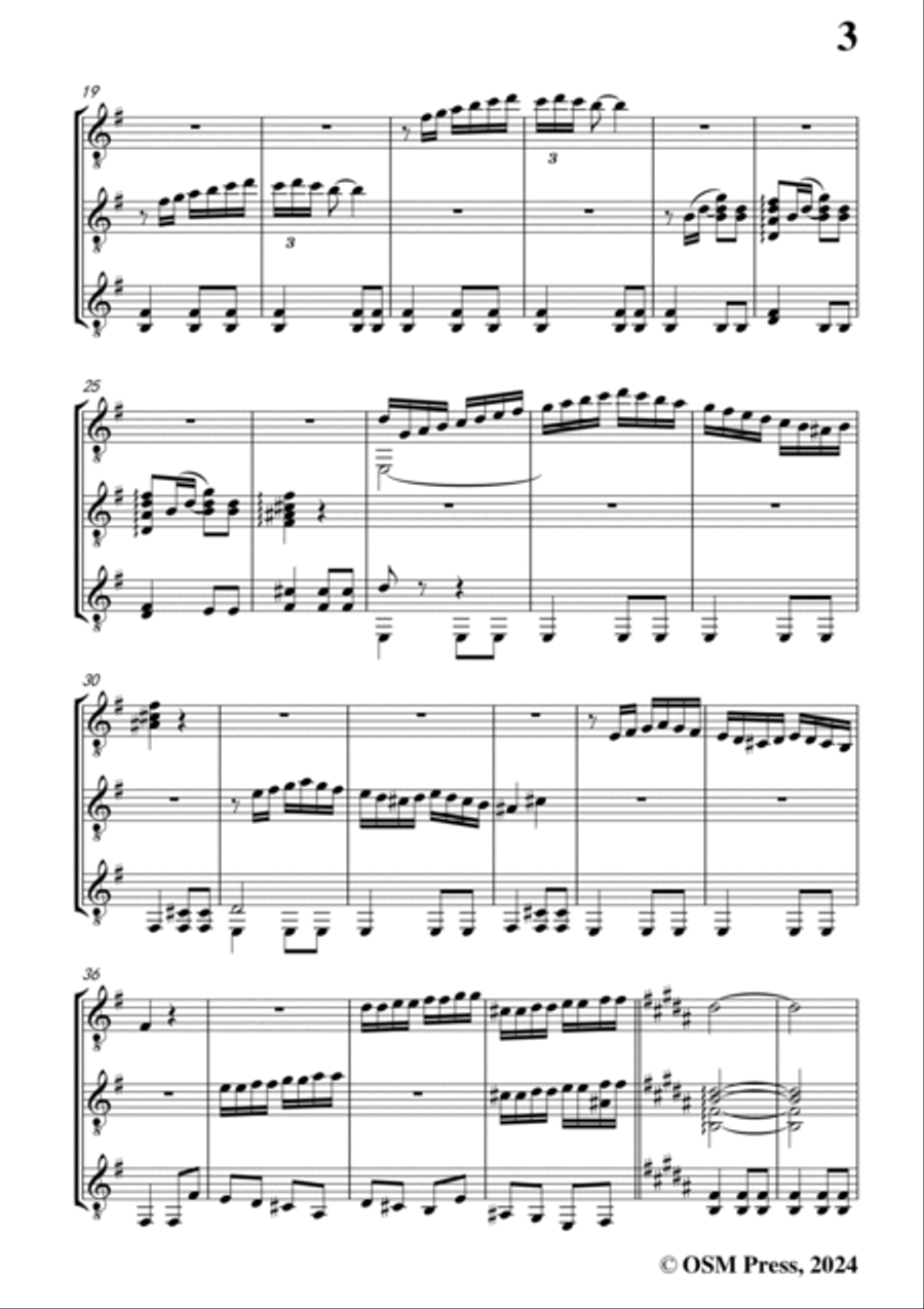 Tárrega-Danza mora,for 3 Guitars Guitar Ensemble scores gallery preview page 3