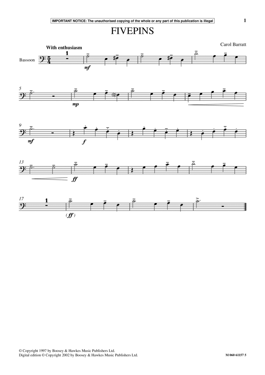 Fivepins School and Community scores gallery preview page 1