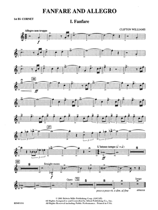 Fanfare and Allegro: 1st B-flat Cornet