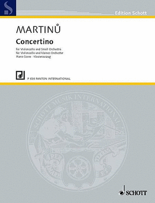 Martinu - Concertino For Cello/Piano