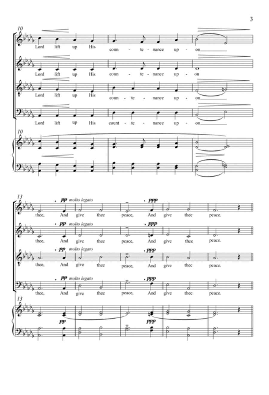 The Blessing of Aaron 4-Part scores gallery preview page 2