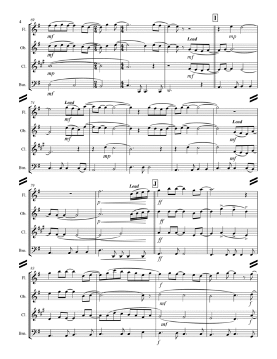 Worthy Is The Lamb Woodwind Quartet scores gallery preview page 5