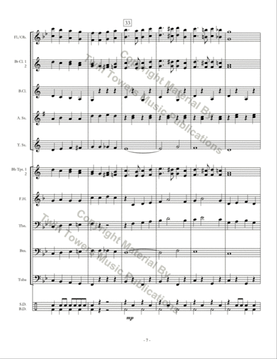 Pebblebrook March Pebblebrook March Concert Band scores gallery preview page 8