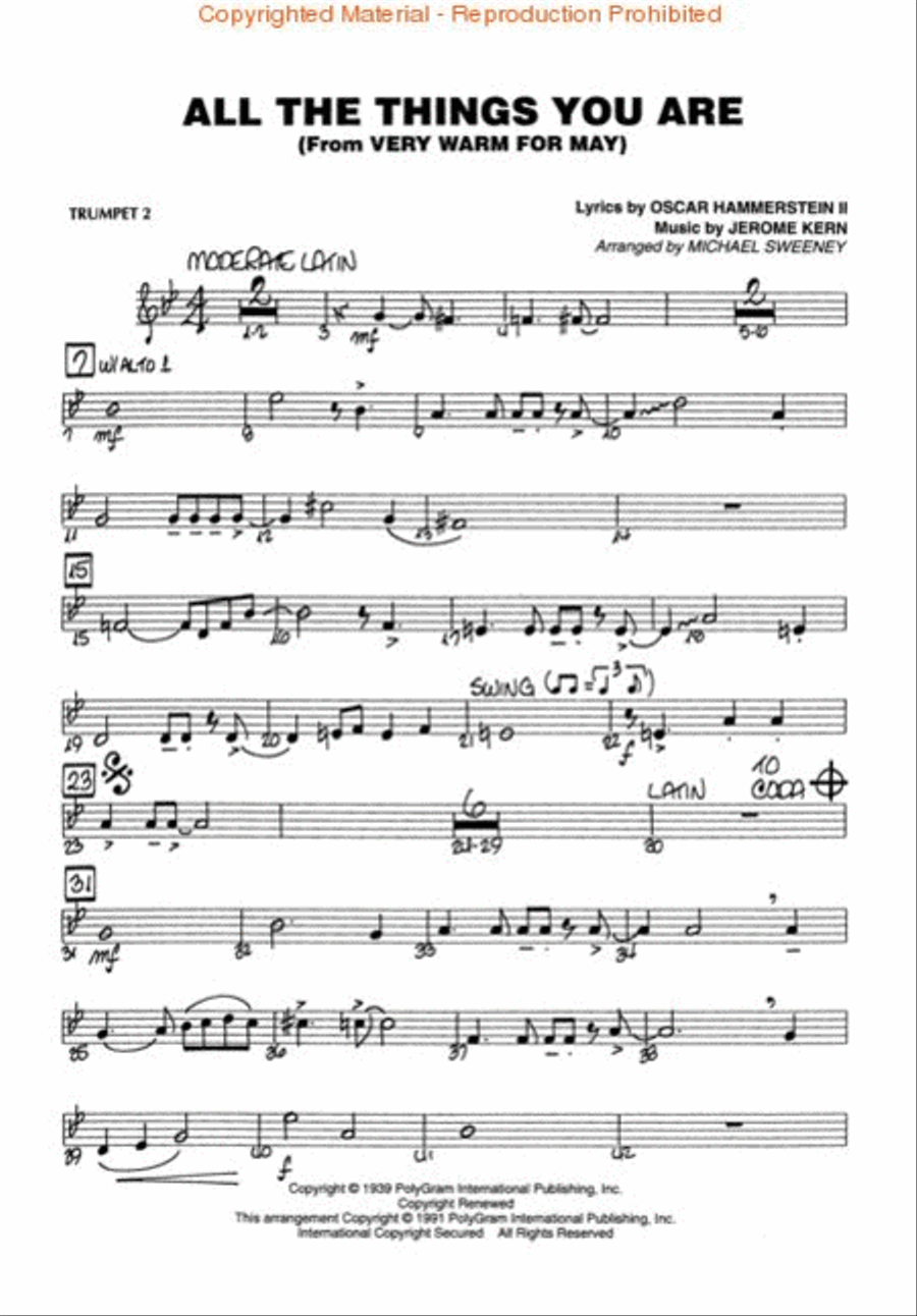 Easy Jazz Favorites – Trumpet 2 Jazz Ensemble scores gallery preview page 3