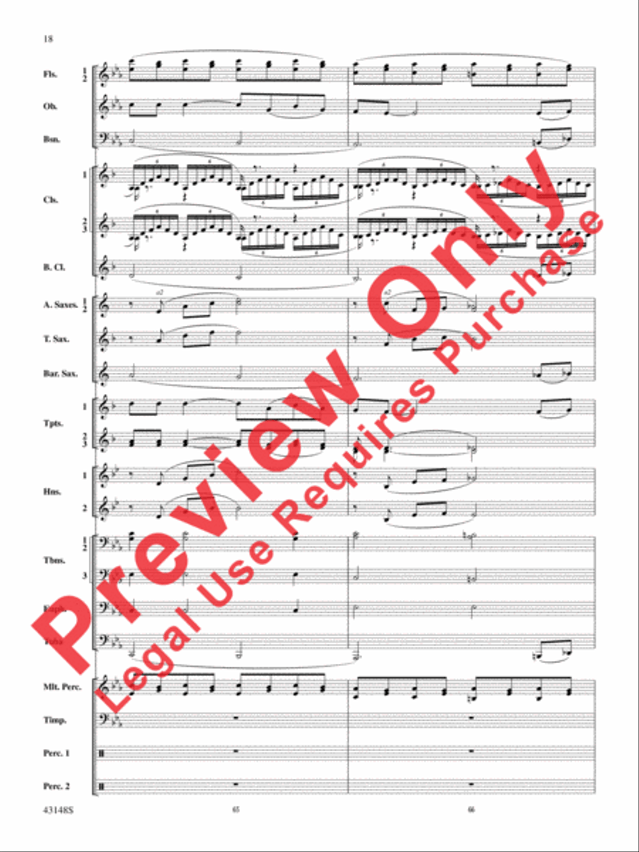 Of Sea and Song Concert Band scores gallery preview page 19