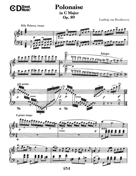 Polonaise In C Major, Op. 89