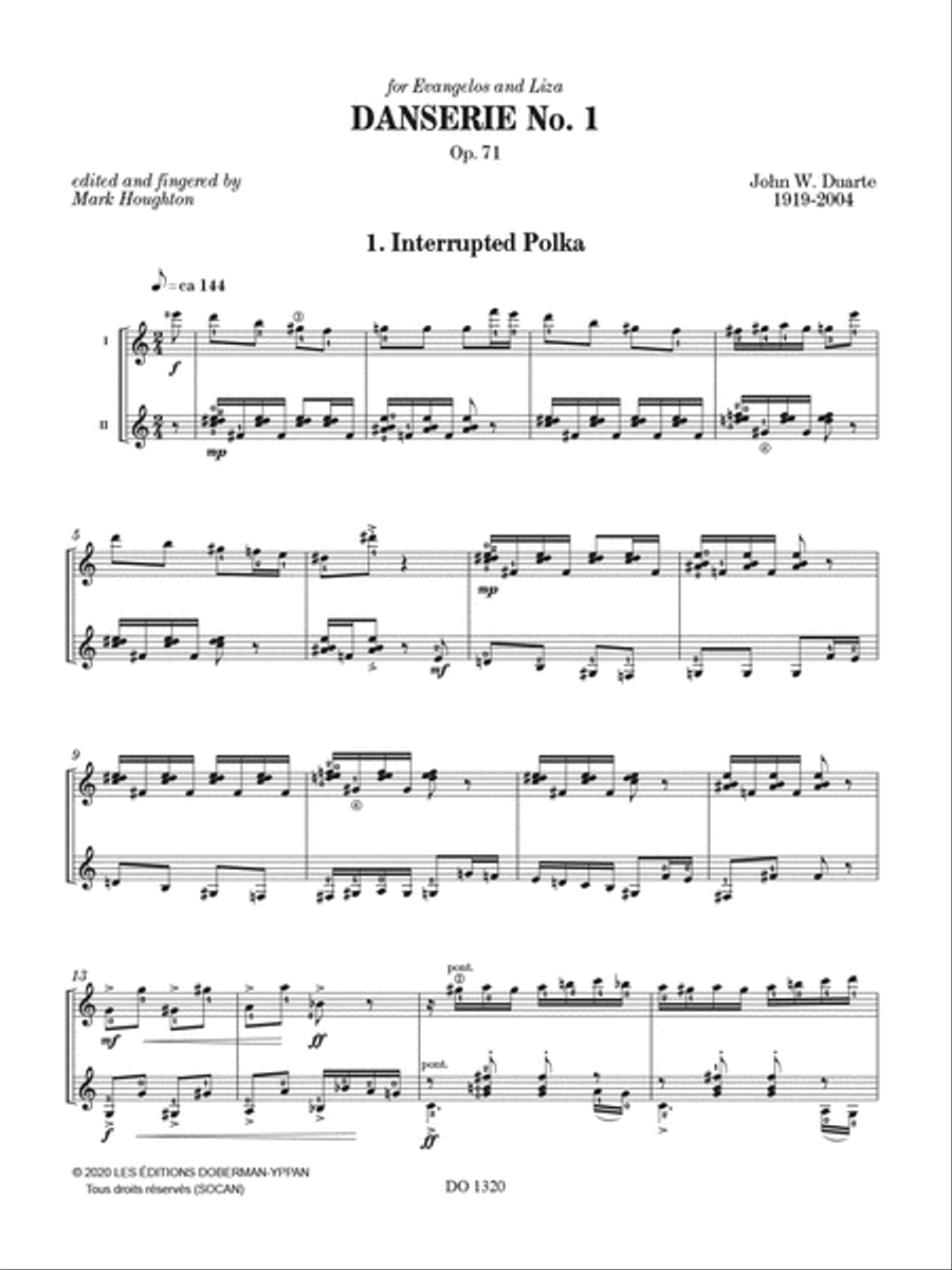Danserie No. 1, Op. 71 Classical Guitar scores gallery preview page 2